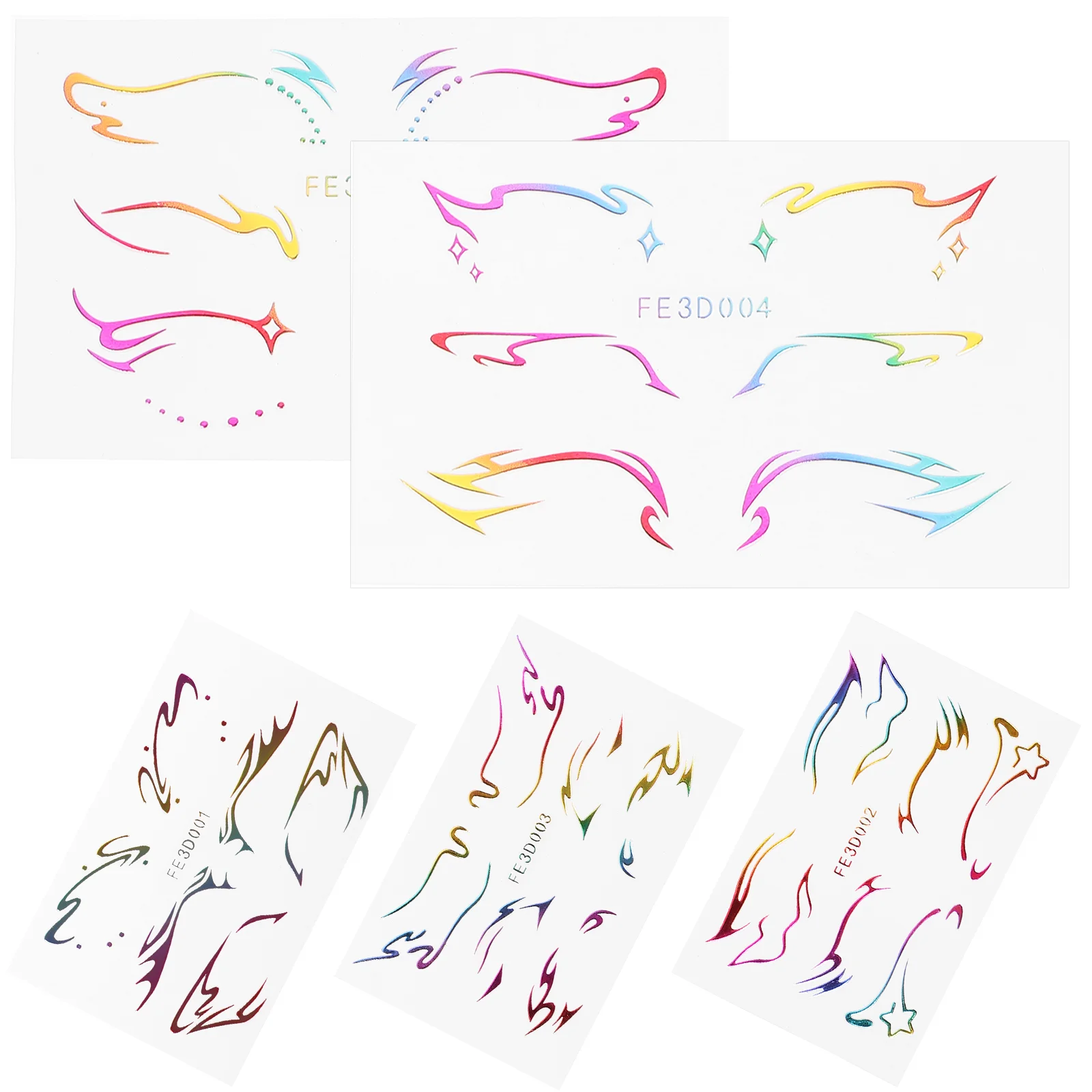 

5 sheets of Eye Shadow Stickers Adhesive Eye Makeup Stickers Eyeliner Decals