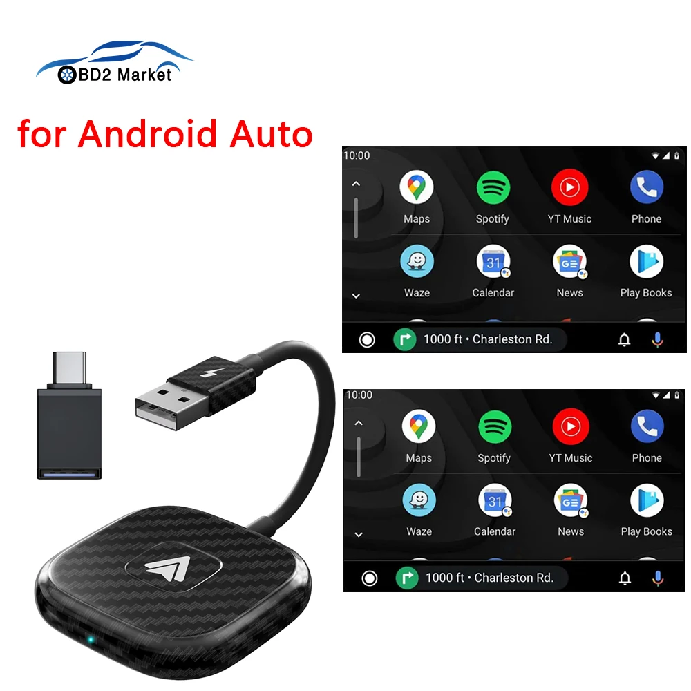 

Автомобильный адаптер для Android, подключи и работай, проводной и беспроводной адаптер Carplay Smart AI Box для Google Car, оригинальная кнопка управления