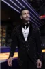 Stunning Beaded Crystals Men Suits Customized Male Prom Party Blazer  2 Pieces Sets Groom Wedding Tuxedos Slim Fit ropa hombre 2