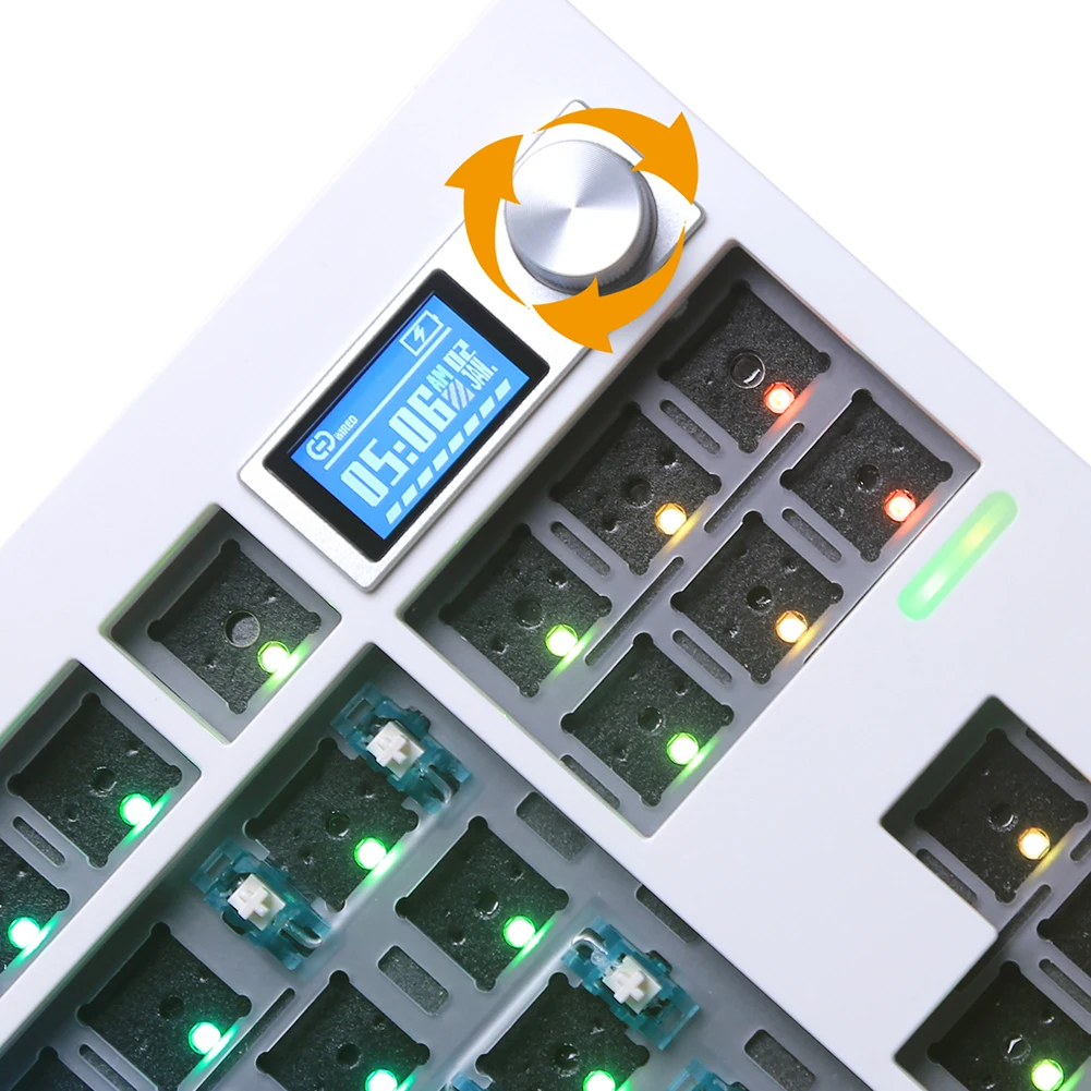 GMK87 기계식 키보드 키트, PC 노트북용, 87 키, 무선 키보드 핫스왑, 블루투스 호환, 2.4Ghz, C타입