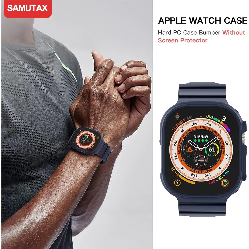 Matte Shockproof Protective Bumper for Smartwatch – Hard PC Edge Cover