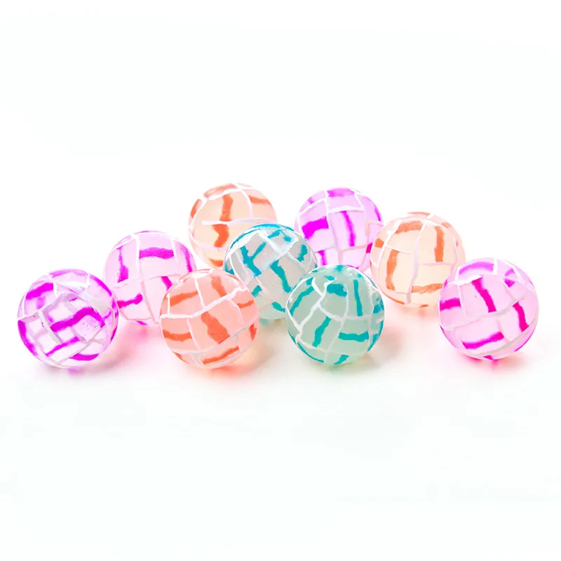 10/20/50Pcs 30mm 투명 그리드 탄성 볼 트위스팅 머신 장난감 공 어린이 바운싱 볼 놀이공원 플로트 볼