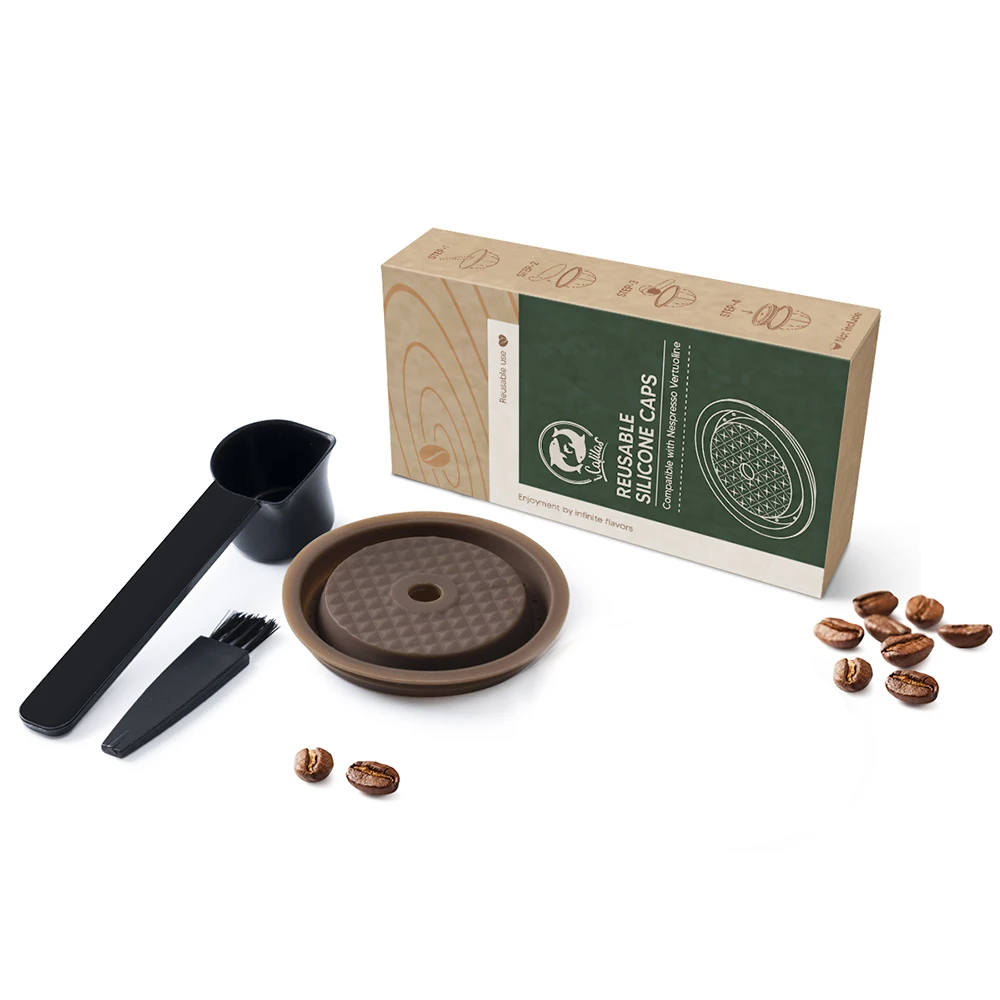 Reusable Silicone Coffee Capsule Cover Lid for Nespresso Vertuo Capsules