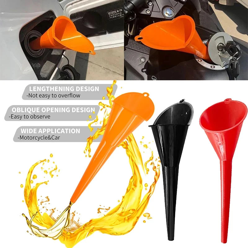 Motorcycle Refueling Multi-Function Longer Stem Plastic Funnel Gasoline Engine Oil Additive Car Refueling Tools  Accessories 4 pack power tools table trestle foot plastic replacement trestle foot trestle foot 242394 00 wm225