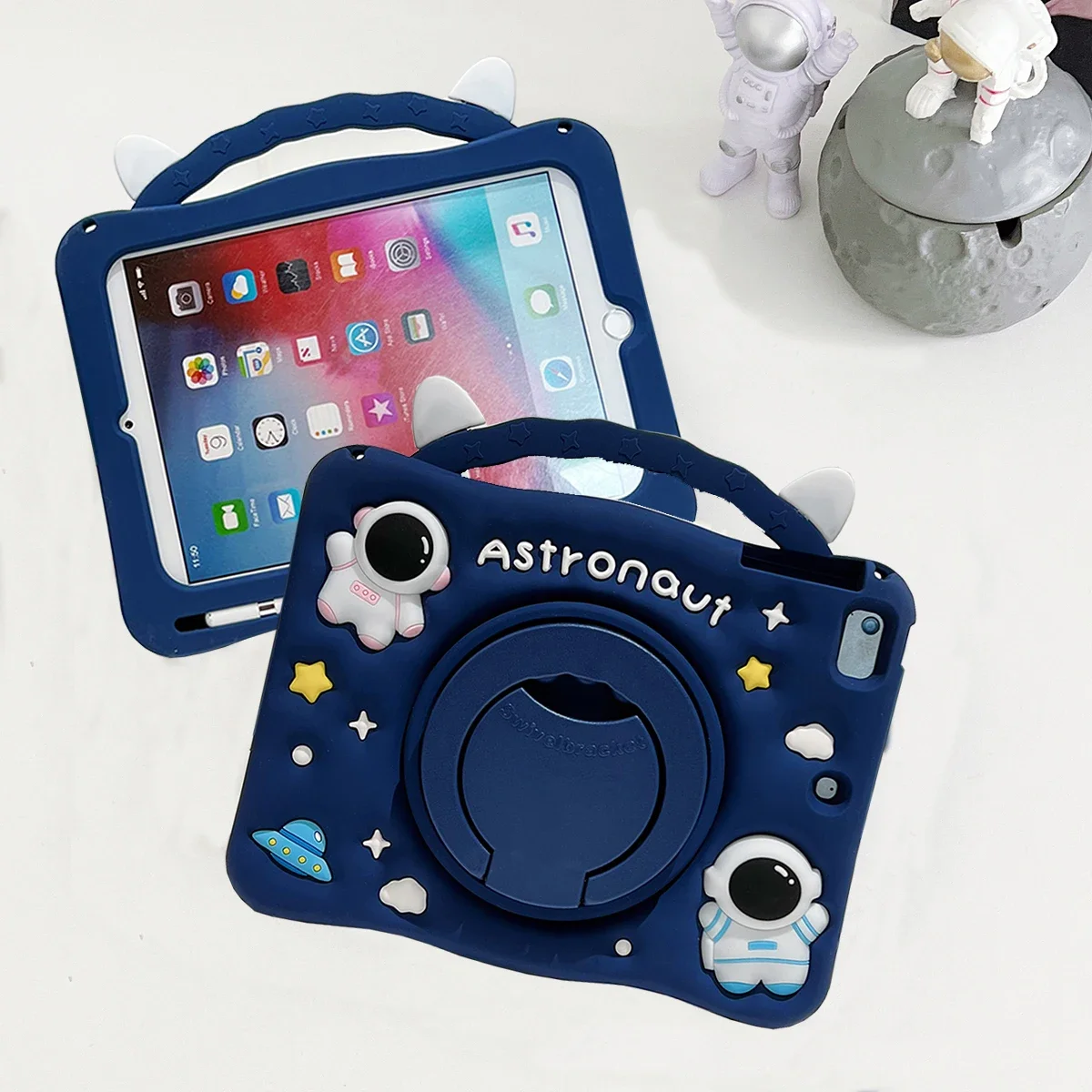 Colorful Cartoon Silicone Child Tablet Case - Durable & Portable Cover
