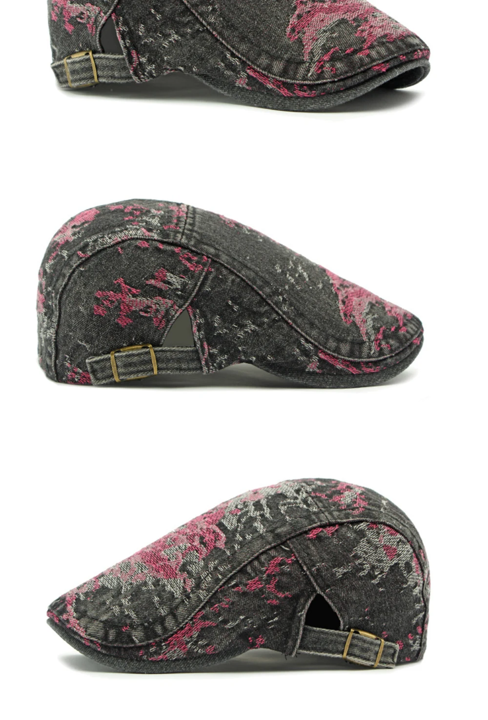 HT4699 Berets für Männer Frauen Neue Baskenmütze Kappe Frühling Sommer Denim Hut Einstellbare Ivy Flache Kappe Männlich Weiblich Künstler Maler Baskenmütze Hut – Detail 13