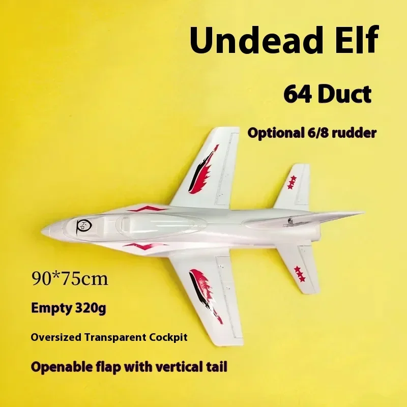 리모컨 전기 장난감 에포 제트 바이퍼 전투기 모형 선물, 90x75cm 언데드 엘프 64mm 채널 항공기 모형, 새로운 모델