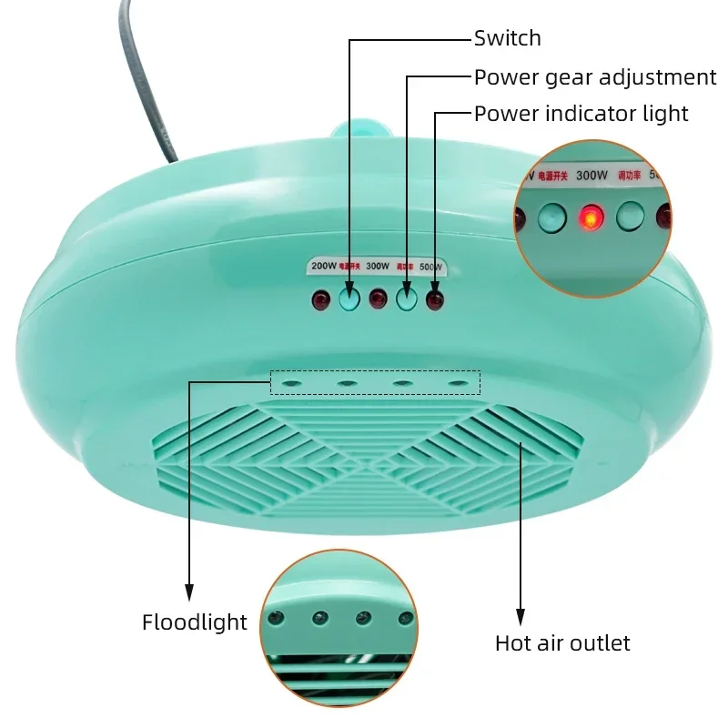 

Lamp Temperature Brooding Light Animal Pet Conditioning Poultry Control Heating Warm Incubator Air Intelligent
