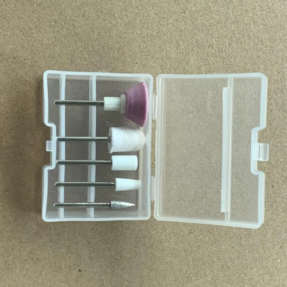 5Pcs Grinder Polishing Heads Nails Quartz Nail Grinder Machine Replacement Drill Bits Set Manicure Tools
