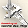 Repair tool bathroom wrench adjustable large opening wrench kitchen bathroom pipe wrench manual tool power port wrench 2