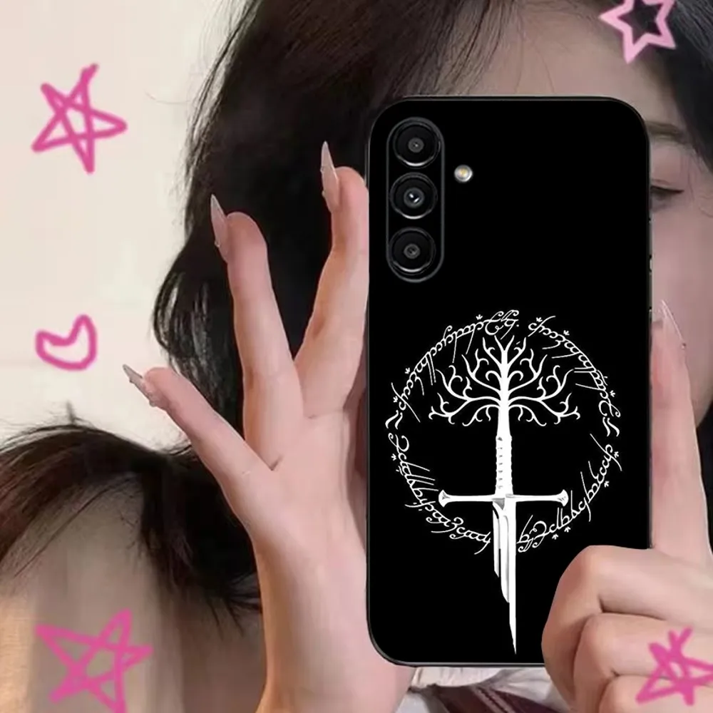 Black Soft Cover Phone Case Featuring a Map Inspired by The Lord of the Rings