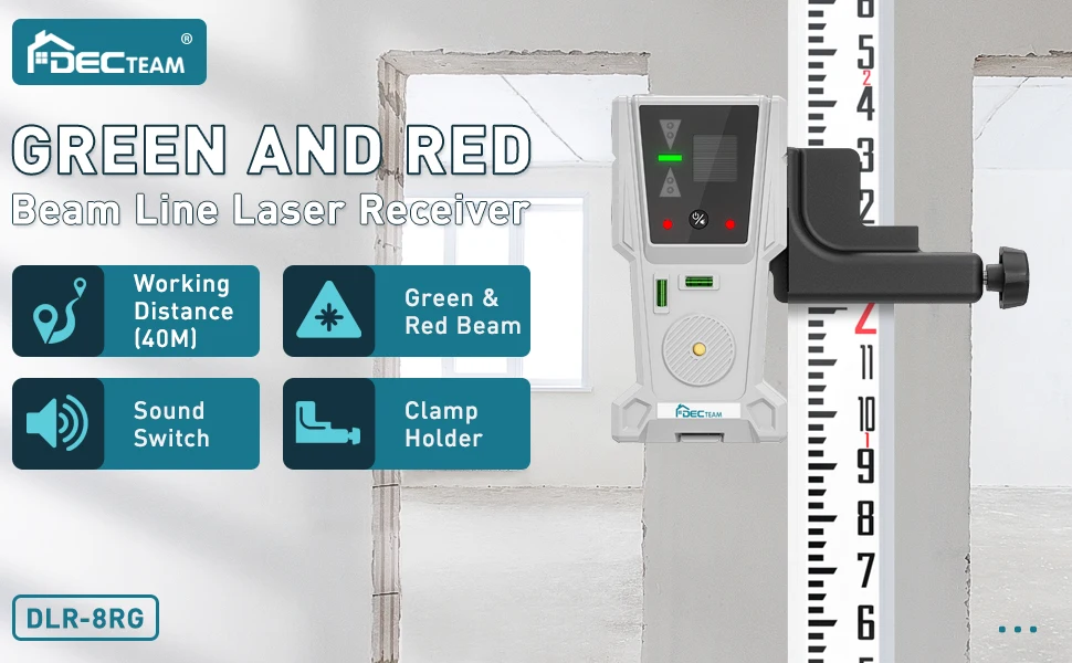 Laser Receiver Leveling Detector With Pulsing Line For  Laser Level Two-Sided LC