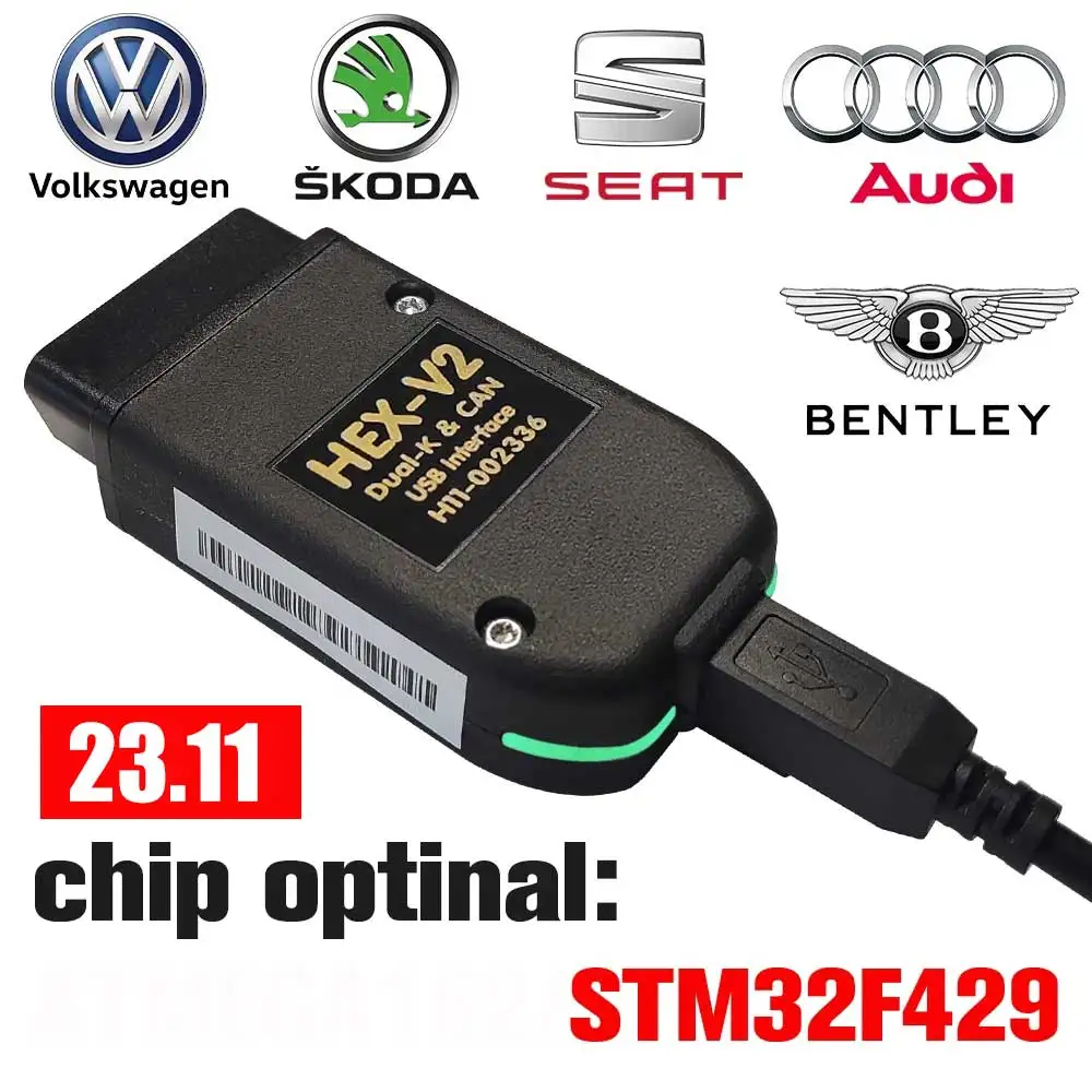 2024 Più Nuovo Vero Hex V2 Autocom Codifica Diagnostica Vag Com Hex V2 Interfaccia Hardware Per Vw Audi Skoda Seat Unlimited Vins Vcds