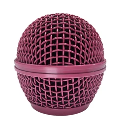 Professional Replacement Metal Microphone Grille (Rose red)