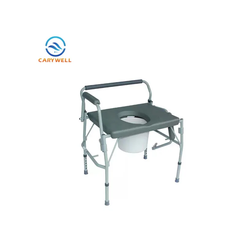 Elderly Care Products Steel Heavy Duty Adult Commode Chair Bariatric Commode For Disabled 4