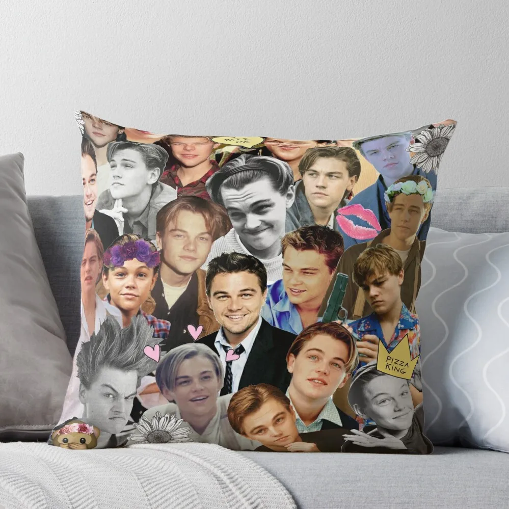 

Leonardo DiCaprio Collage Throw Pillow pillow pillowcase Christmas Pillowcase Cushions Cover