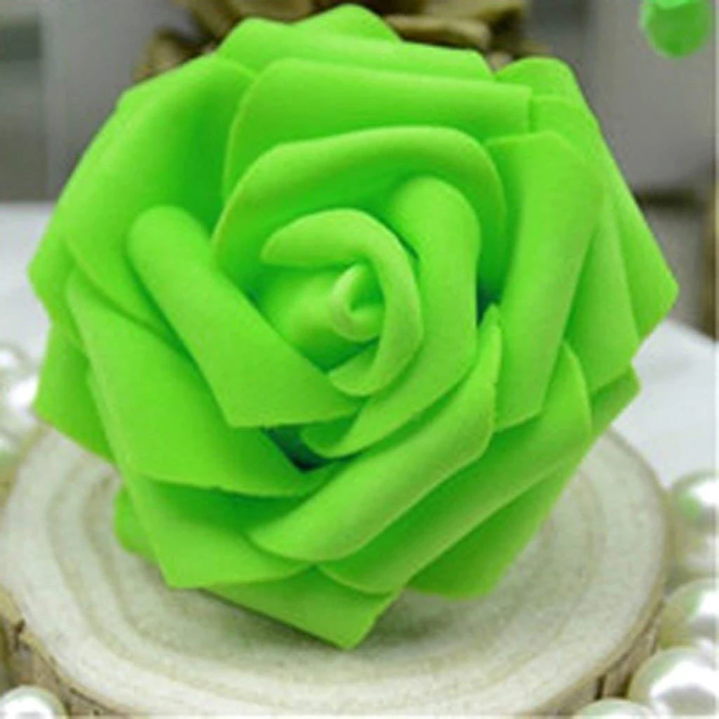 50 Stück künstliche bionische Blumen, PE-Schaum, Simulationsrosen, künstliche Blumendekorationen, Hochzeit, Party, Verlobung, Geschenke, 6–7 cm – Detail 7