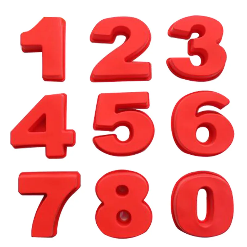 

3D Silicone Digital Cake Molds 0-9 Number Shaped Cake Mold Birthday Wedding Fondant Baking Mould Kitchen Biscuit Tools