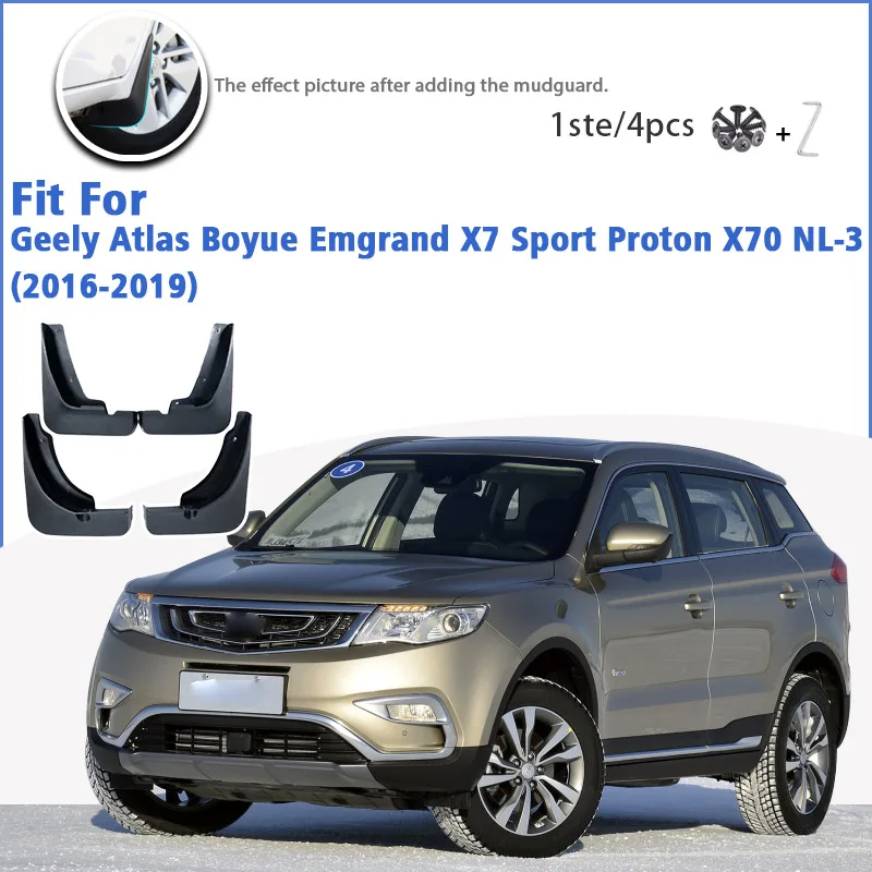 

For Geely Atlas Boyue Emgrand X7 Sport Proton X70 NL-3 2016 2017 2018 2019 Fender Mudguard Mud Flaps Guard Splash Flap Mudguards