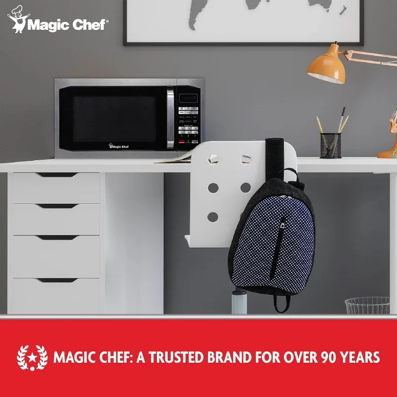 Magic Chef 1100 Watts Stainless Steel Digital Programmable Countertop Microwave, 1.6 Cubic Feet 6