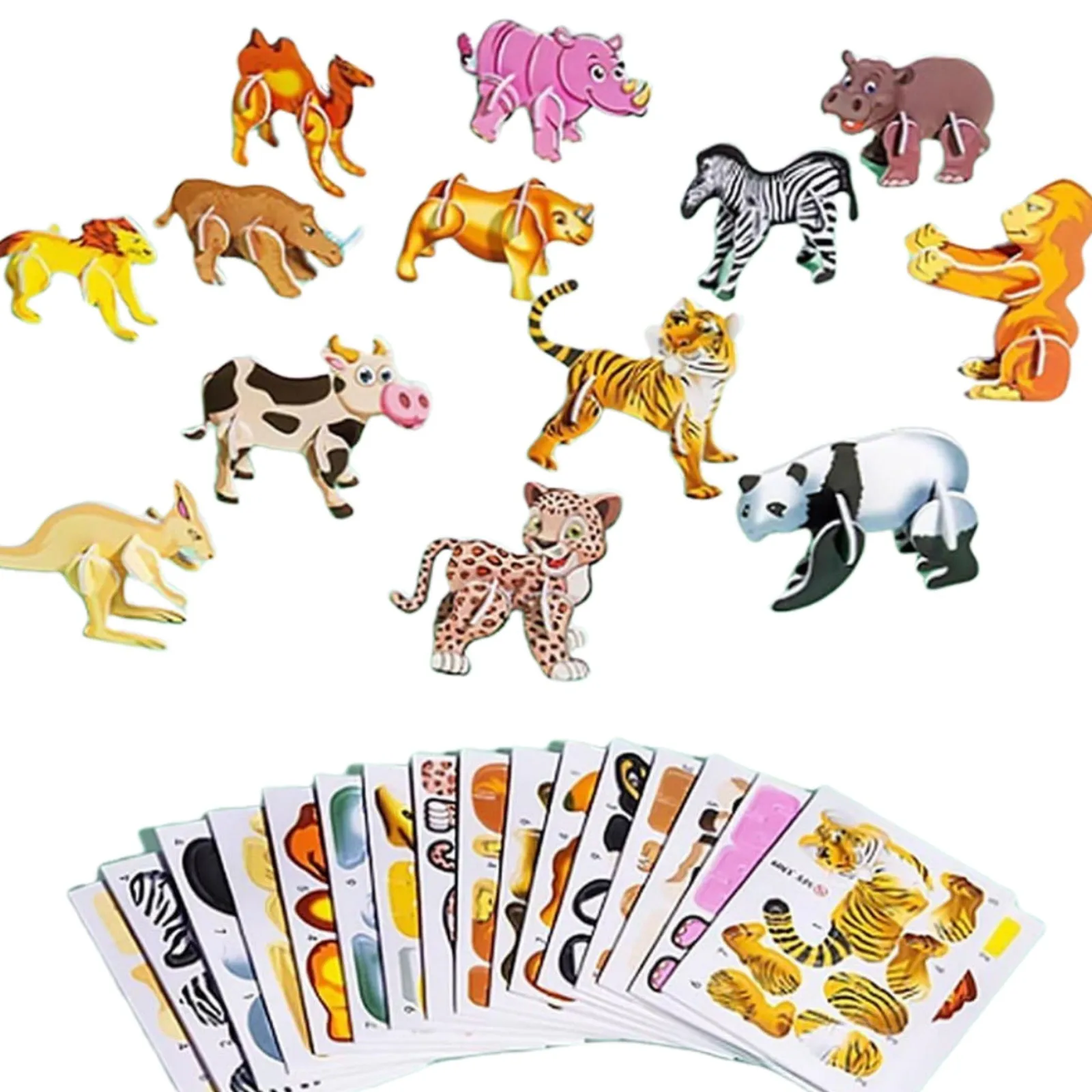 Animal Magnets for Toddlers Age 1 25PCS Puzzle 3D Cartoon Animal Puzzle 2024 New Children's 3D Puzzle Toy 3D 4 Year Boy Stem 3