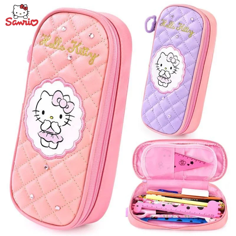 

New Hello kitty Cartoon Cute Stationery Box Cartoon Peripheral Multifunctional Pen Bag Stationery Storage Box Gift Wholesale