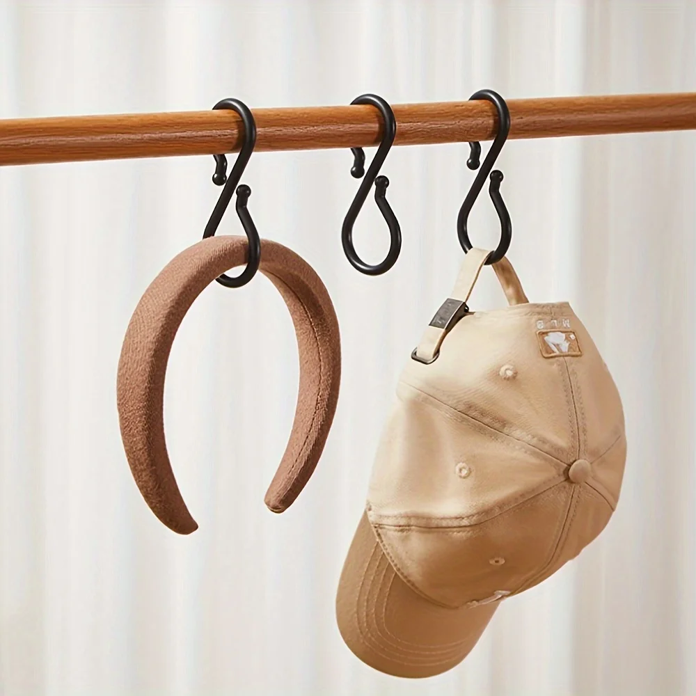 3pcs S-Shaped Hook Soft Buckle Design Portable Multi-purpose Easy Twist Hanging Hook Kitchen Bathroom Bag Clothes Hanging Rack 3
