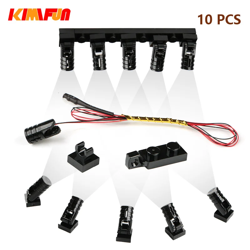 10pcs 터미널 Led 서치 MOC 라이트 테이블 램프 다기능 DIY 스포트라이..