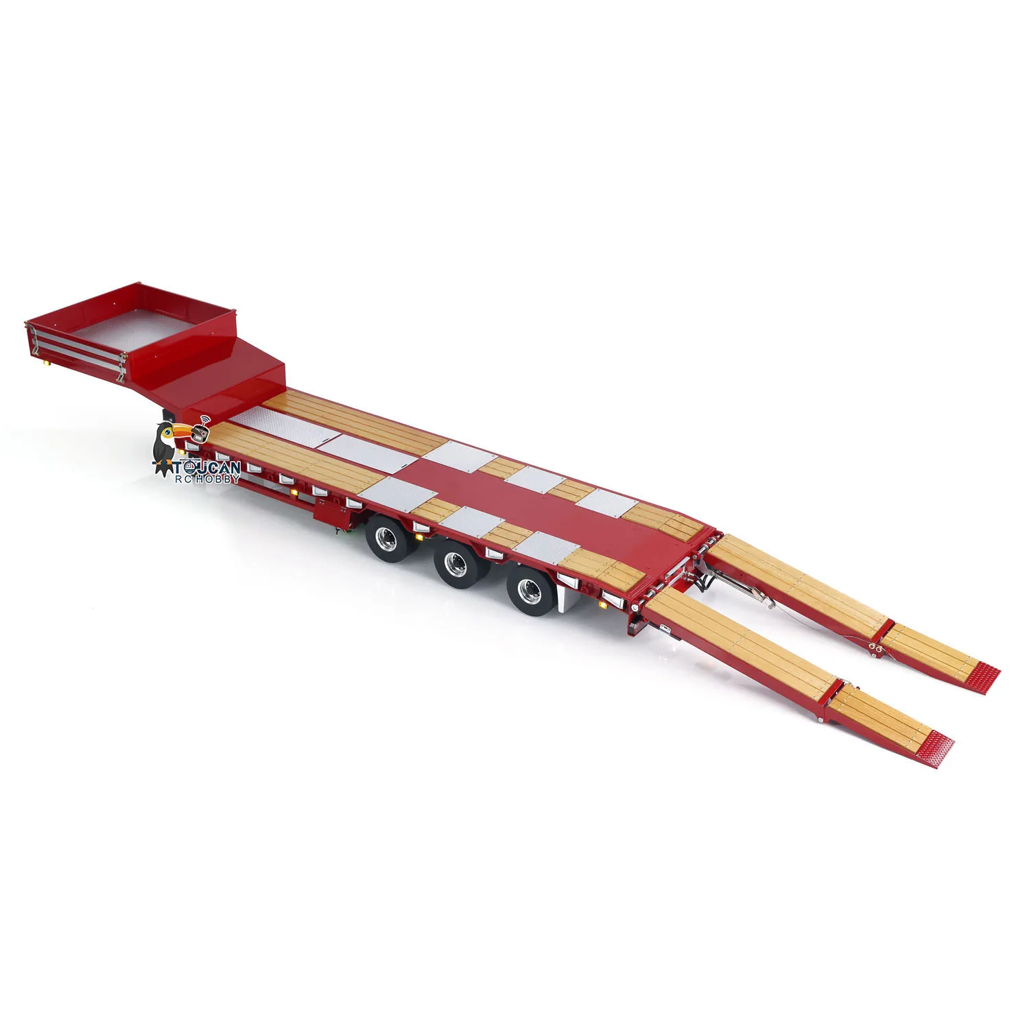 LESU Electronic Lifting Metal Trailer Spare Parts for Toys 1/14 RC Tractor Truck Dumper Lorry Car Painted Assembled Vehicle 5