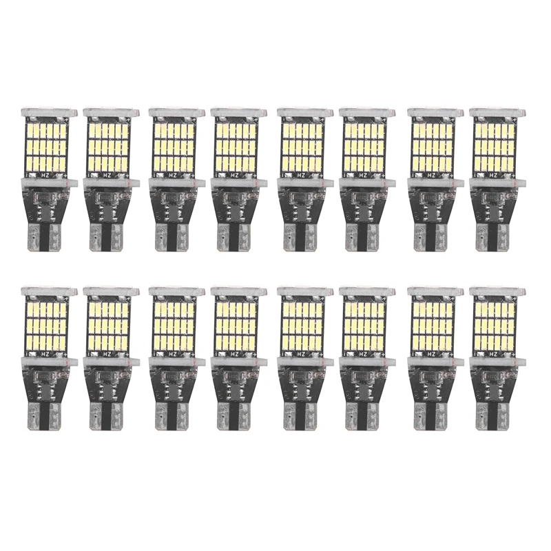 

16X T15 W16W 45 SMD 4014 фонарь заднего хода автомобиля, фонарь заднего хода 6000K, белый