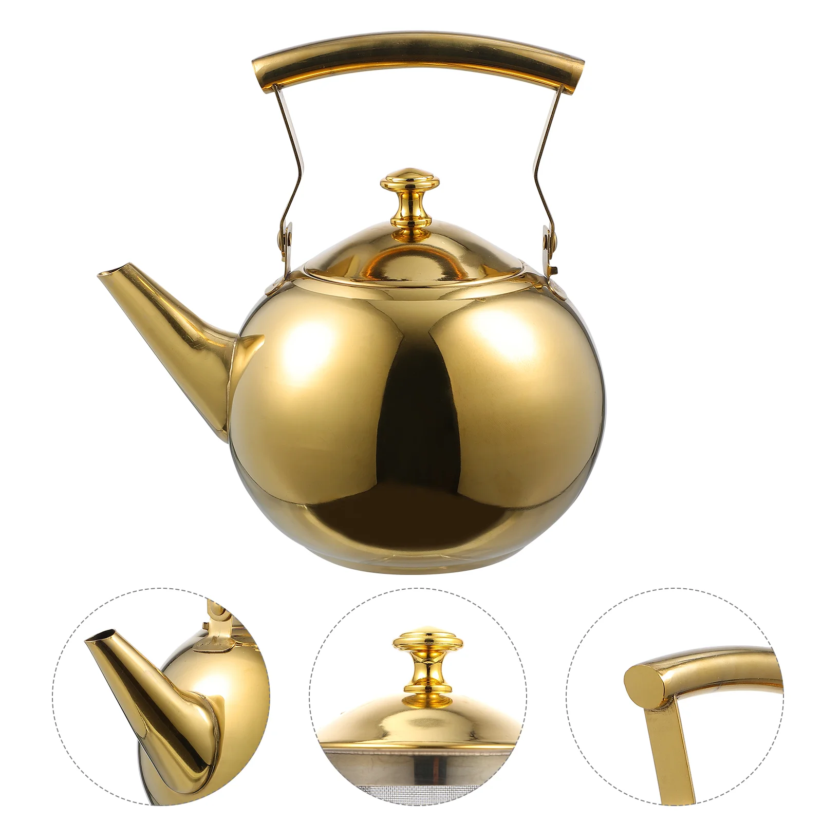 

Small Steel Teapot Boiling Strainer Teapot Cooking Rice Teapot Tea Coffee Serving Pouring Pot Stovetop Tea Kettle for Home