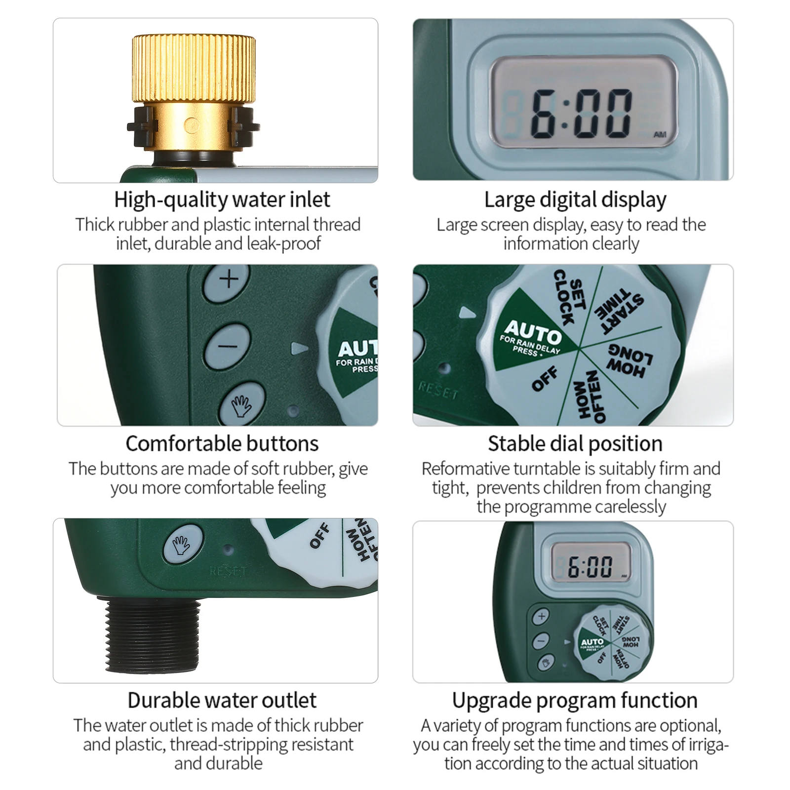 Automatic Watering timers Garden Watering Sprinkler System Irrigation Controller Outdoor Programmable 6