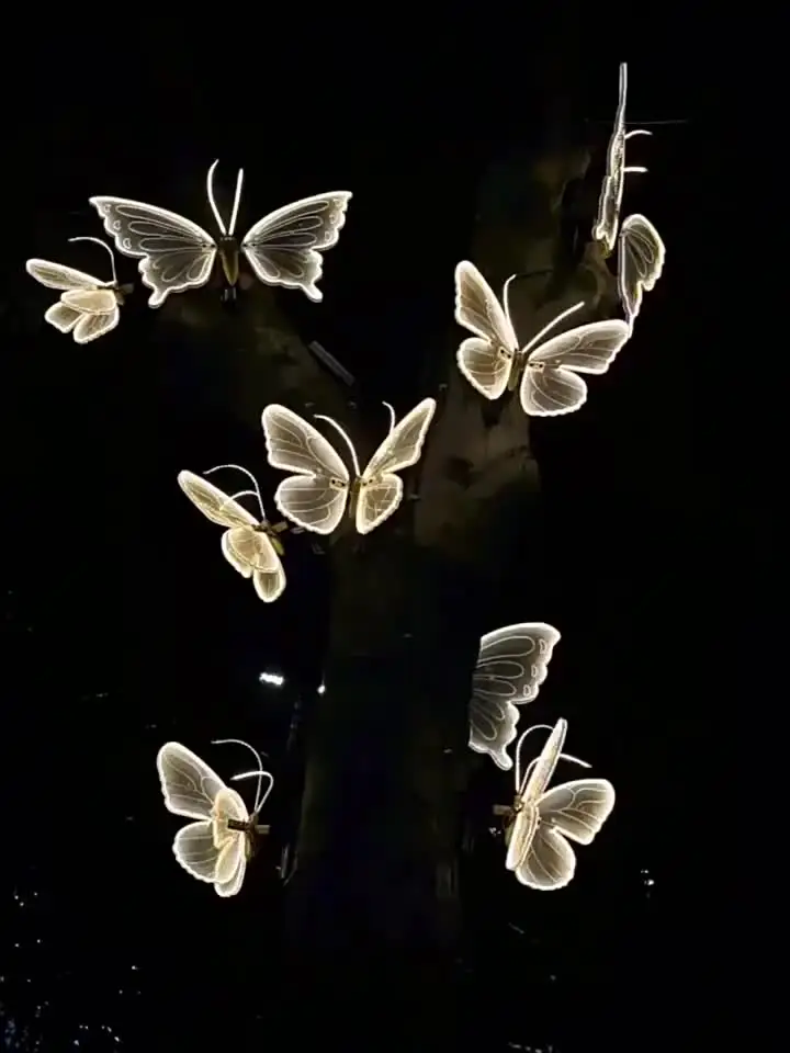 LED Simulated Butterfly Decoration, Vibrating Wings, Christmas Wedding  Party Outdoor Wall Tree Garden Decor Butterfly