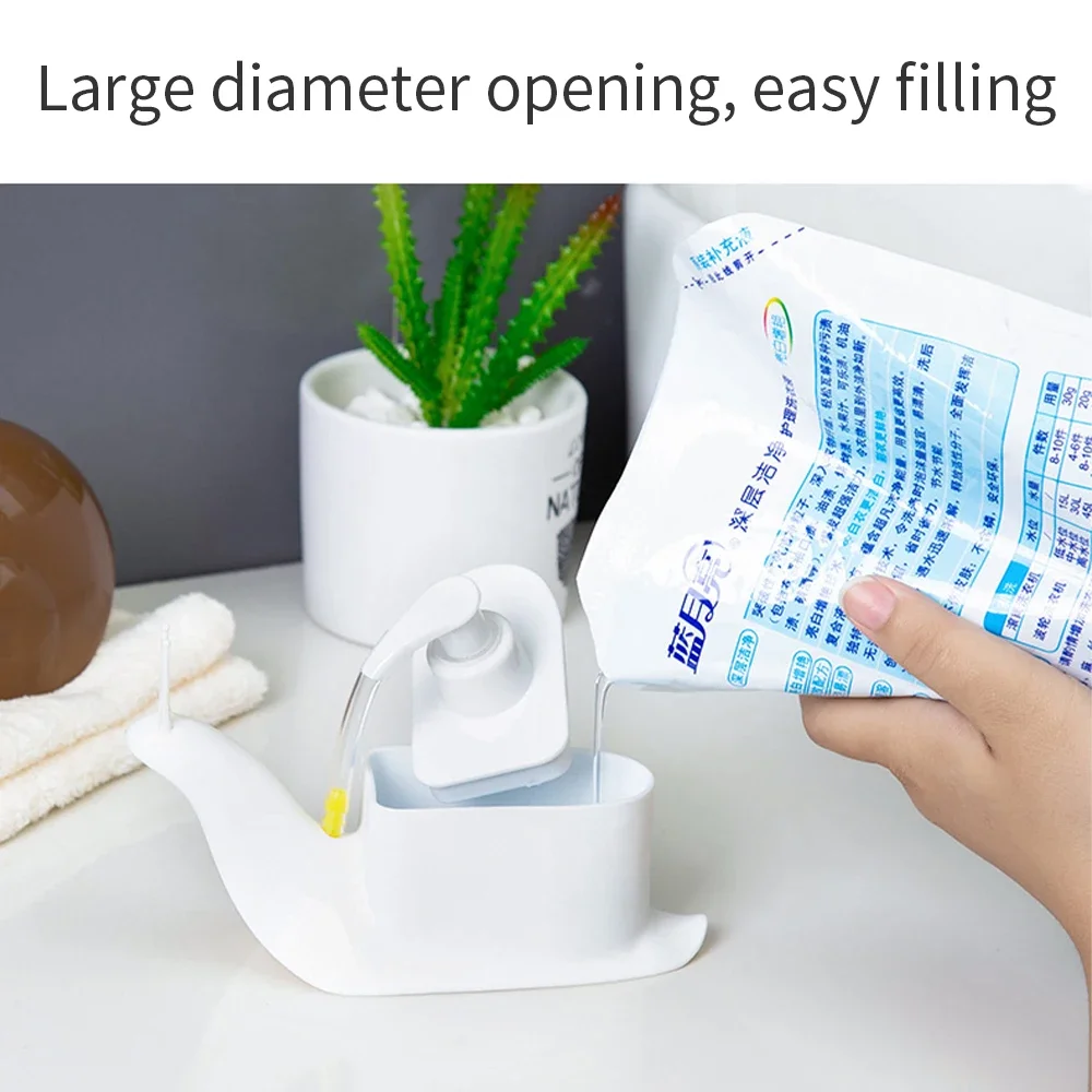 Snail-shaped Dispensers Lotion Shampoo Shower Gel Holder Soap Dispenser Empty Bath Pump Bottle 120ml Home Bathroom Portable Soap soap dispenser refillable bottle soap dispenser bottle refillable plastic bottles foam pump bottle