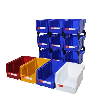 Contenitori portaoggetti impilabili in plastica Scatole portaoggetti per viti Contenitore impilabile Parti Organizzatore di stoccaggio Contenitori portaoggetti per garage (9 pezzi)