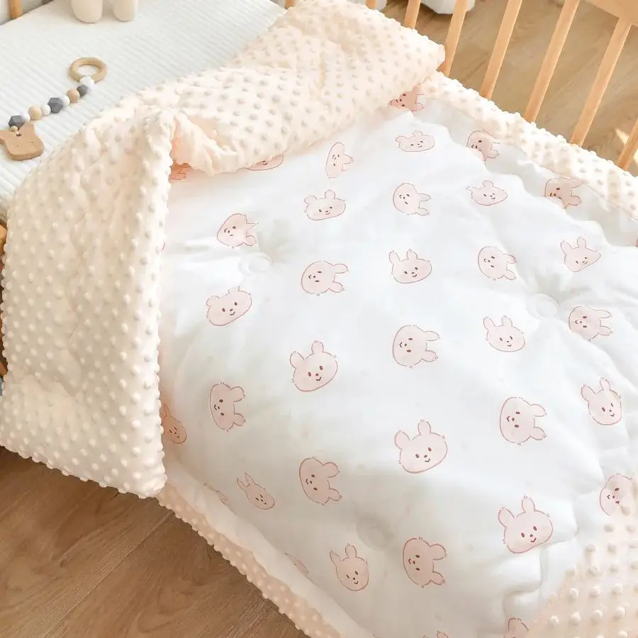 Baby Blanket 100x120cm Baby Quilted Blanket Summer Soft Nap Cover Bed Blanket Newborn Infant Swaddle Wrap 4 Seasons Coverable Quilt blanket