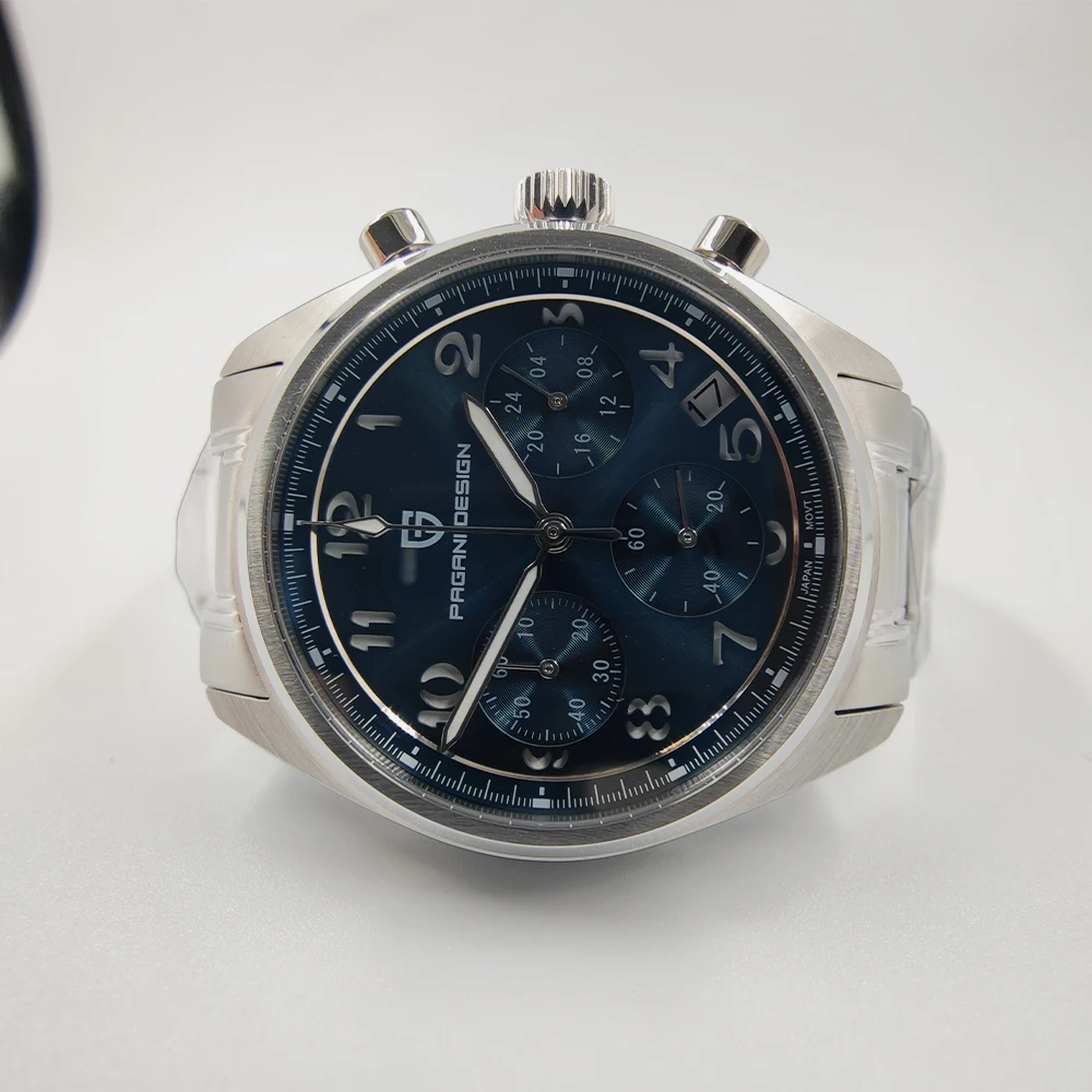 2023 New PAGANI DESIGN 38MM Men's Pilot Sports Quartz Watches Sapphire Glass 316L Stainless Steel Chronograph Reloj Hombre
