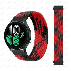 Braided Solo Loop Strap - Versatile Smartwatch Bracelet for XL (192mm - 208mm) (Red black 11)
