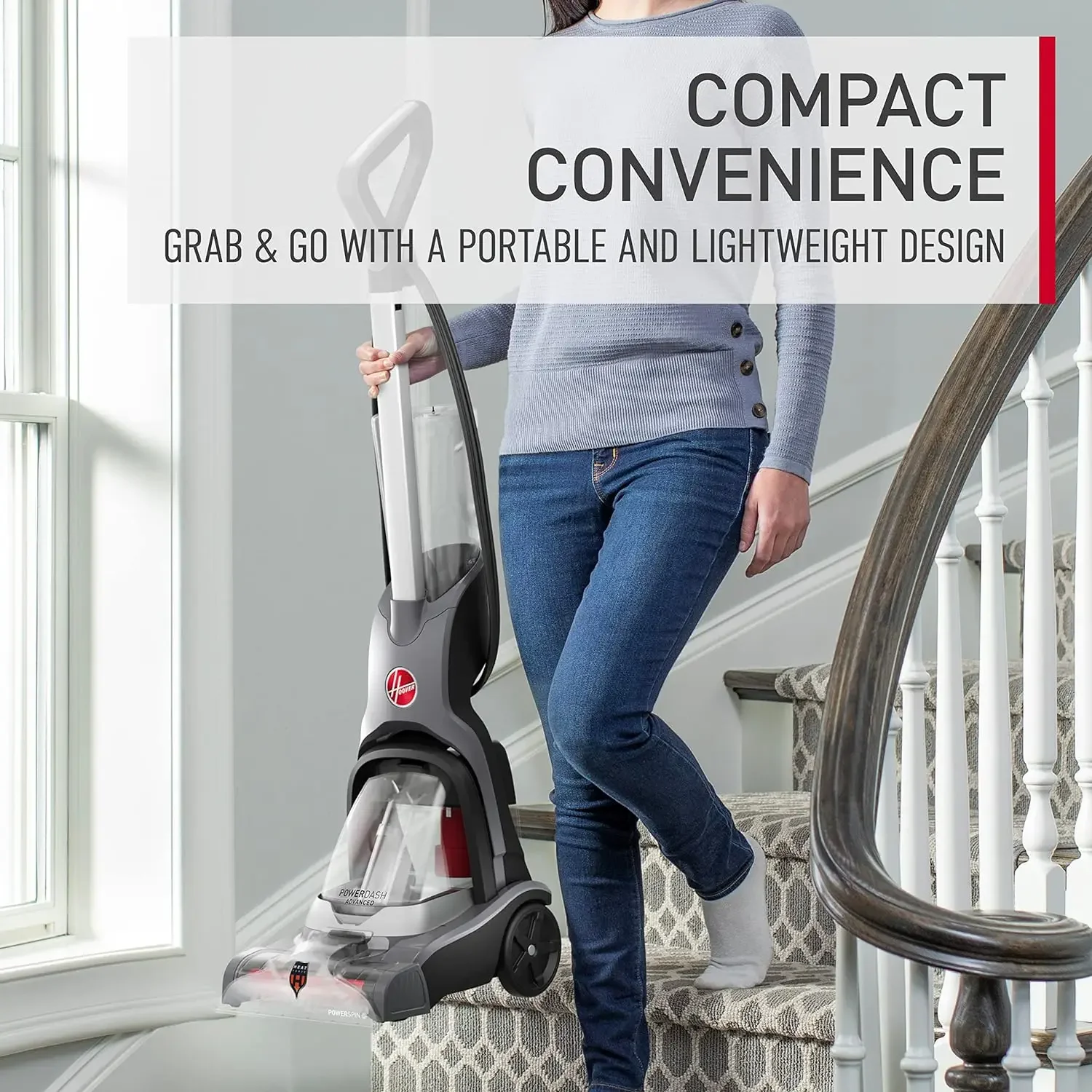 PowerScrub XL Pet Carpet Cleaner Machine, Upright Shampooer, FH68002, Black, Large 3