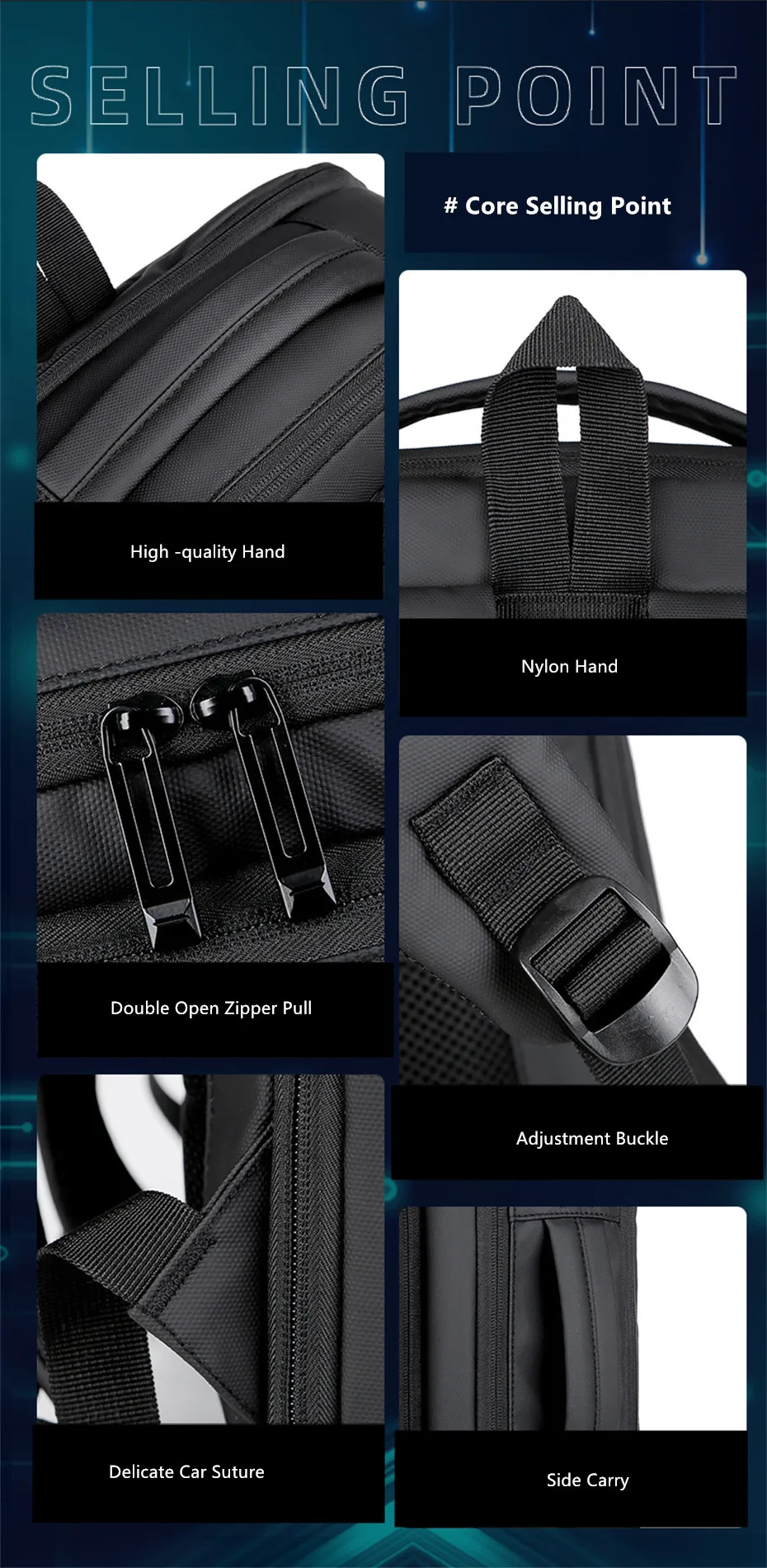 Backpack With Usb Charger, High Quality - Jeep Buluo