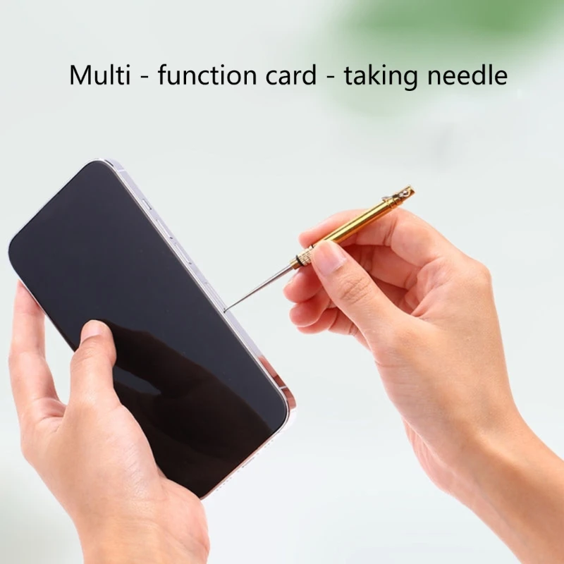 SIM Card Removal Needle Pin & Anti-lost Tray Charm Keychain Split Rings-Phone SIM Card Storage-Case Ejecter Tool Needles