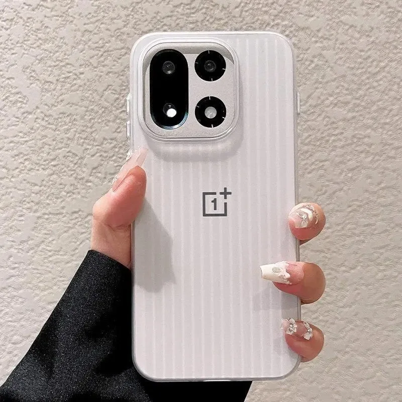 Magnetic Matte Transparent Luggage Stripe Phone Case with Hard Shell