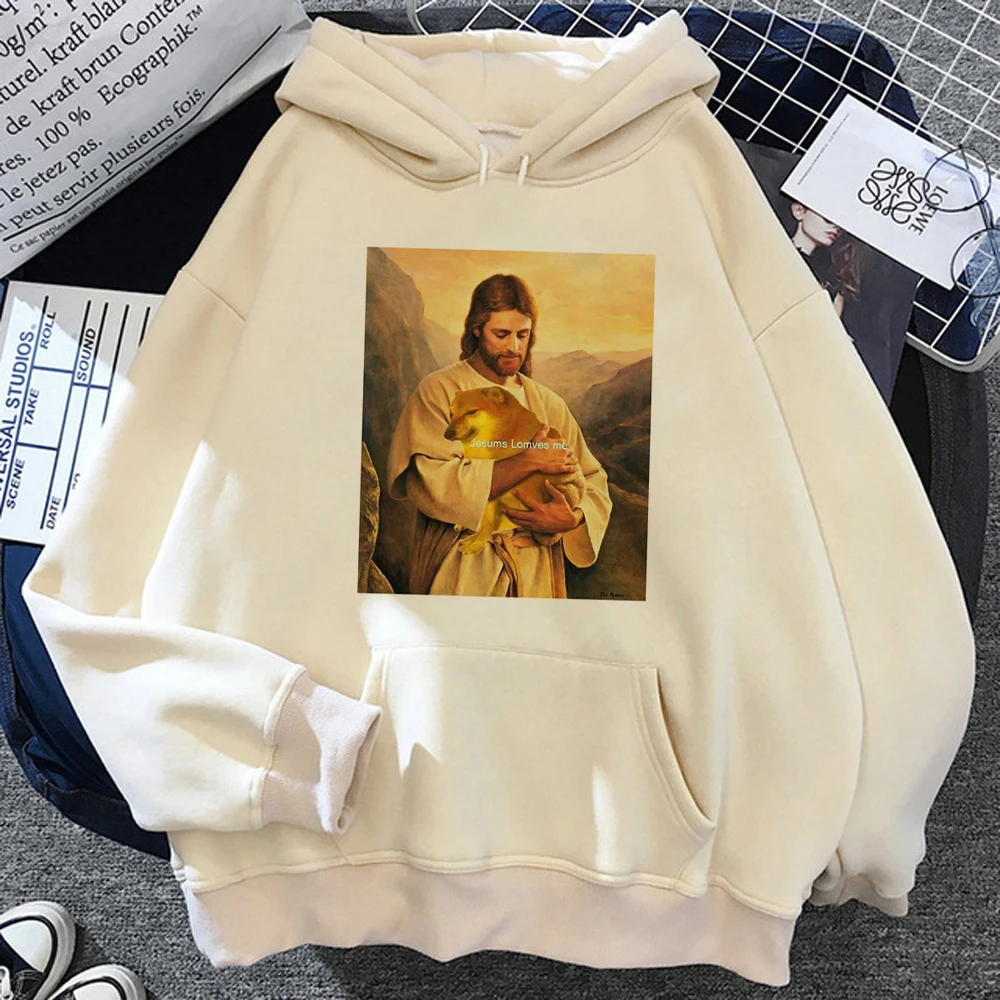

Cheems hoodies women 2023 anime sweat y2k Fleece sweatshirts Hood female Kawaii sweater