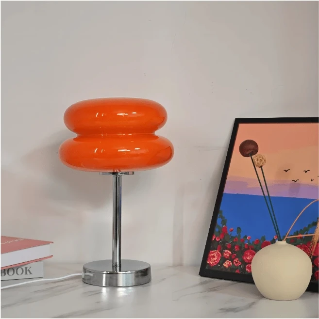 Description Picture 3 of itemGlass Table Lamp Cute Modern Minimalist Bedside Led Light Decorative Bedroom Desktop Atmosphere Lamps Creative Night Light Room