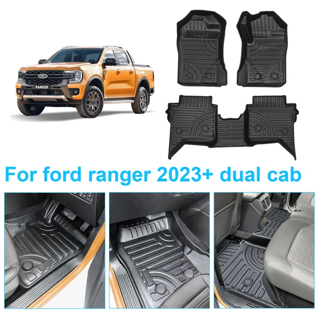 Benutzer definierte Auto Fußmatten Fuß polster für Ford Ranger Next-Gen 2023  Doppelkabine Modell Auto Matte mit 3D-Design 4x4 Autozubehör - AliExpress