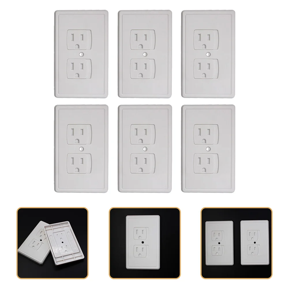 전기 충격 방지 소켓 커버,  안전 콘센트, USB 벽 플러그 플레이트, 자동 폐쇄, 6 개