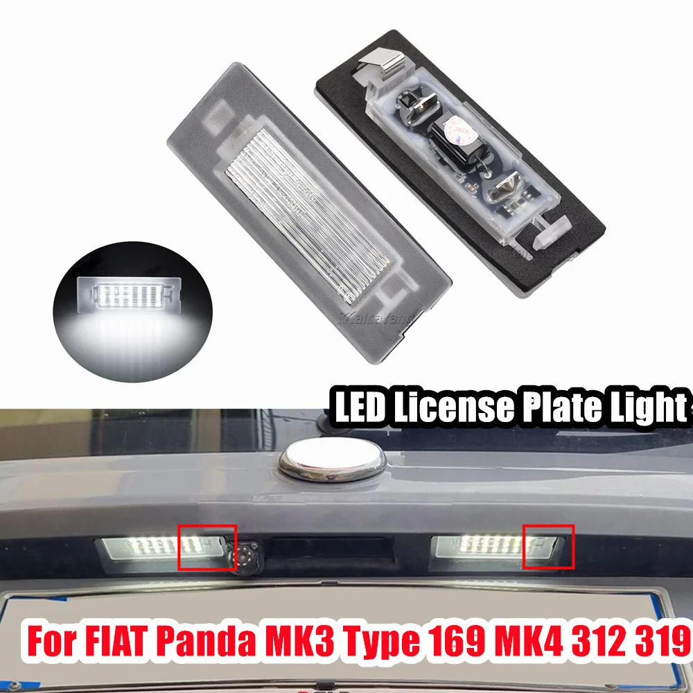 Per Fiat Panda Mk3 Mk4 Typ 169 312 319 2003-2012 Led Bianco Senza Errori Lampada Luce Targa Oem #:71734797 71771501