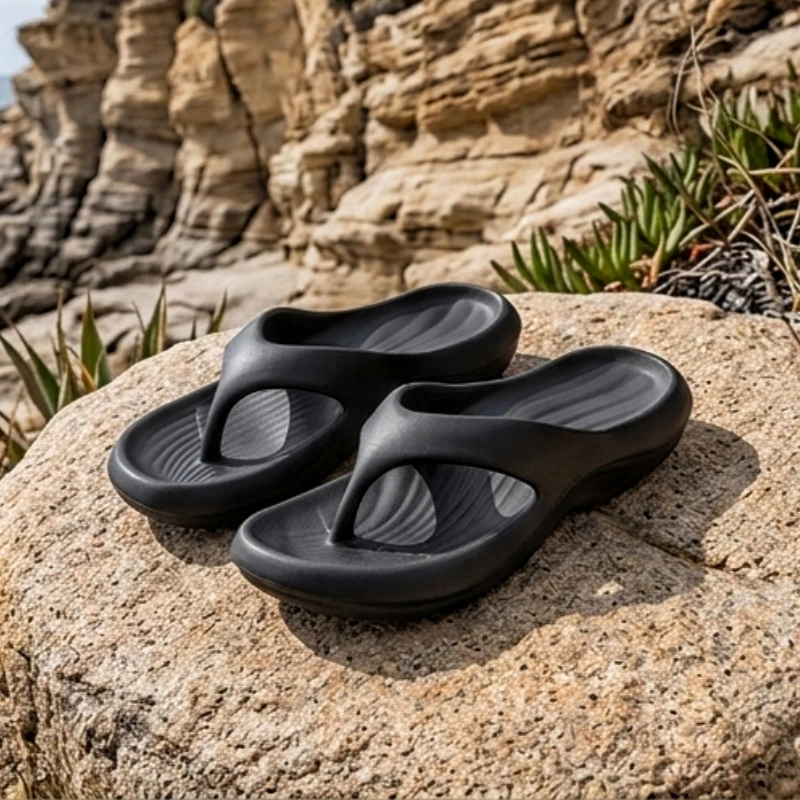 Trendy Men's Flip Flops Fashionable Colors & Non-Slip Soft Sole for Men Lightweight Slippers Couple Leisure Beach Shoes - 5