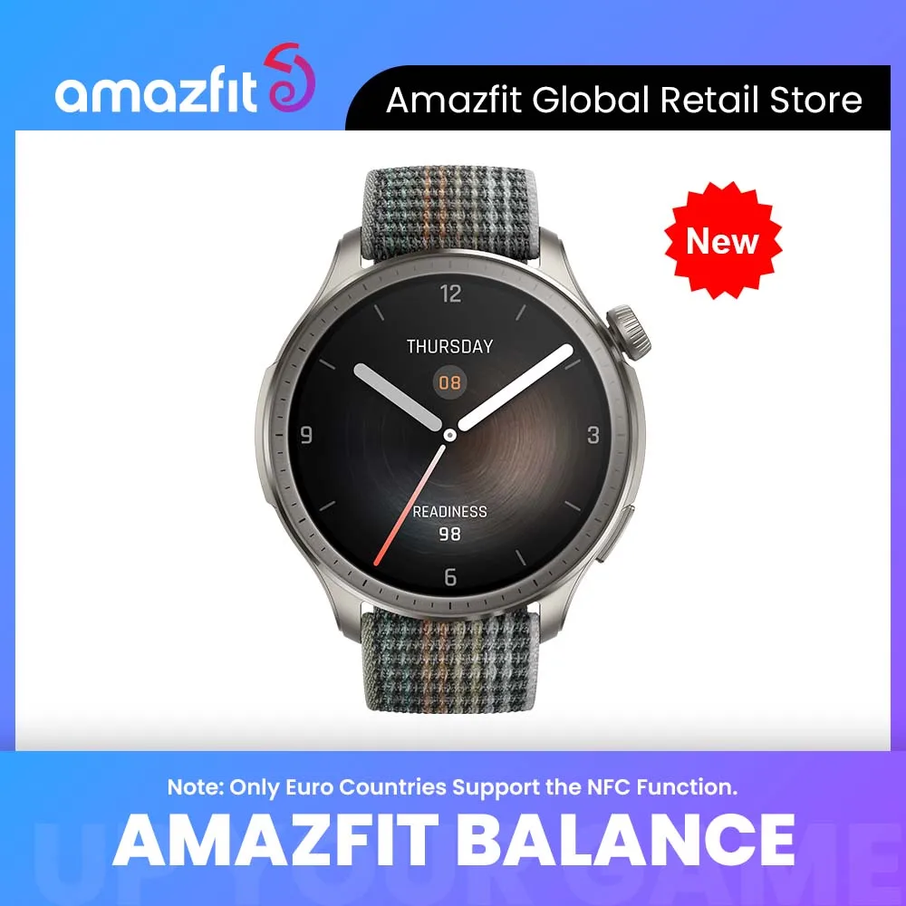 [World Premiere] New Amazfit Balance Smart Watch Large 1.5 AMOLED Display  6 Satellite Positioning Systems Smartwatch