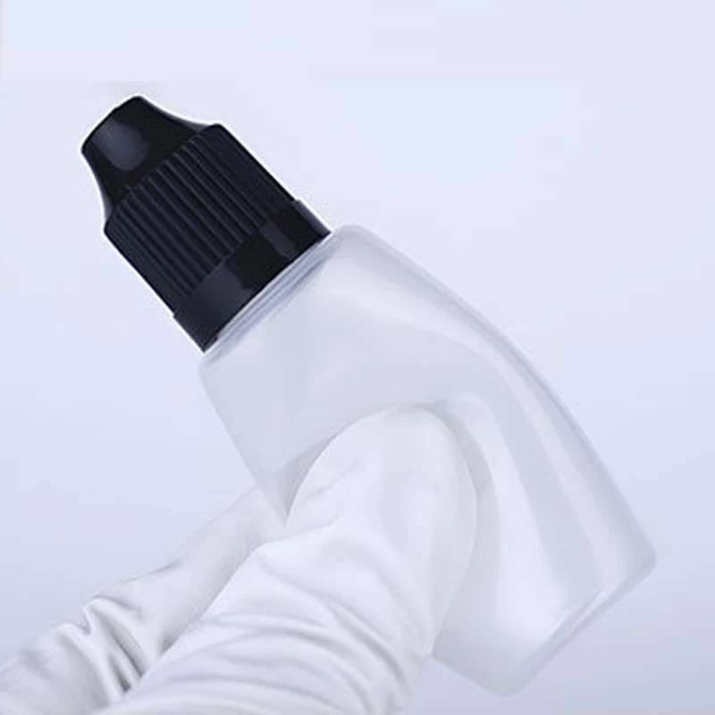 25/50/100Pcs Black Cap Dropper Bottles 10ml Squeezable Eye Liquid Bottle Plastic Eye Liquid Bottle Essential Oil Sample Bottles